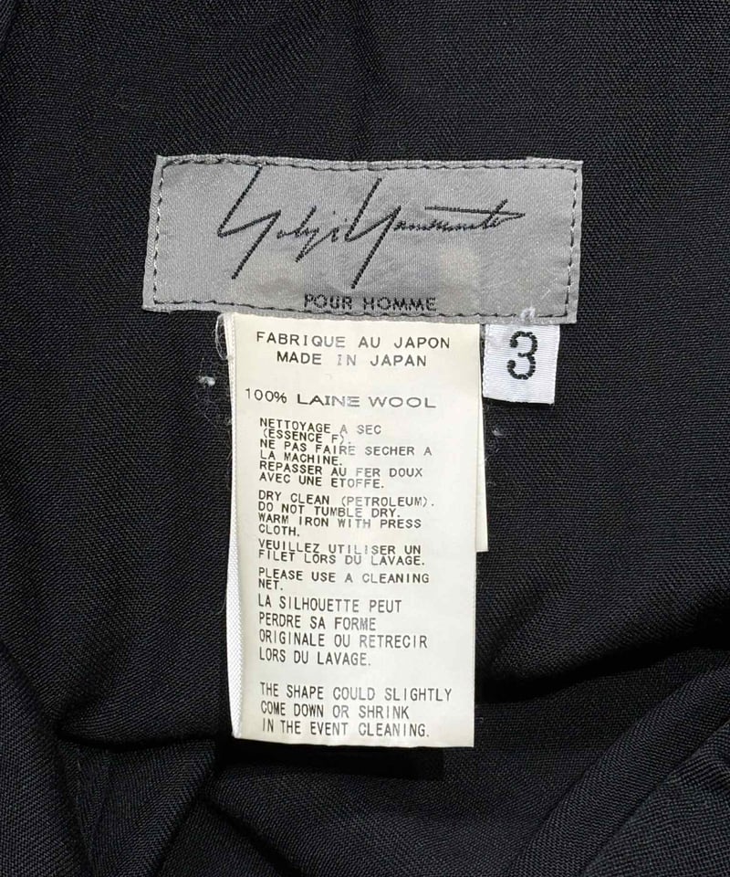 トップス Yohji Yamamoto POUR HOMME 2012SS 2012SS yohji yamamoto pour homme vintage ウールギャバ