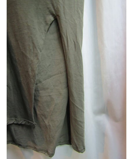 RISMAT by Y's yohji yamamoto 変形袖ロングカットソーワンピース YX-T63-048