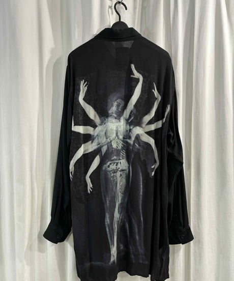 2023SS BLACK Scandal yohji yamamoto 阿修羅柄ブラウス（HZ-B84-828）