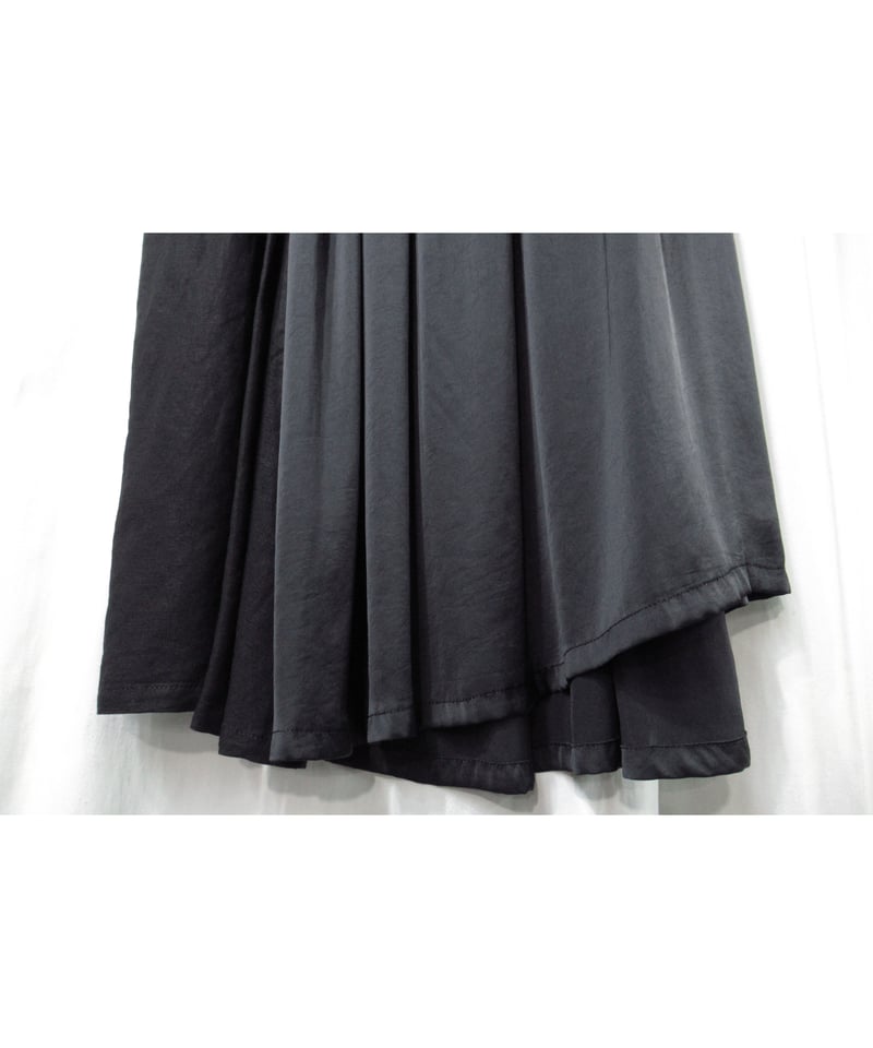 Y's yohji yamamoto 素材切り替えデザイン ロングスカート（YX-S06-81