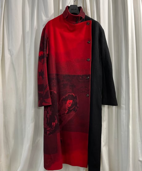 2018AW yohji yamamoto pour homme グラフィックドレスコート（HV-D44-816）