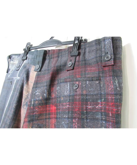 20aw yohji yamamoto pour homme 総柄デザイン ワイドテーパードパンツ（HR-P55-834）