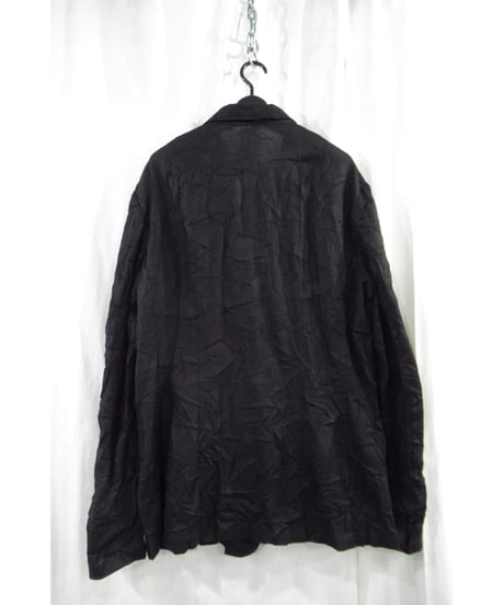 19ss yohji yamamoto pour homme シワ加工 麻混 コットンジャケット（HH-J07-004）