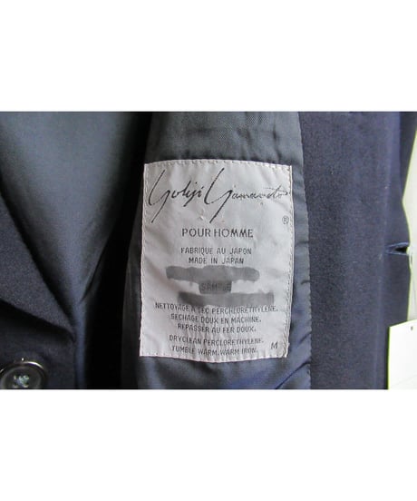 80's SAMPLE yohji yamamoto pour homme vintage 紺 シンプルジャケット HJ-32