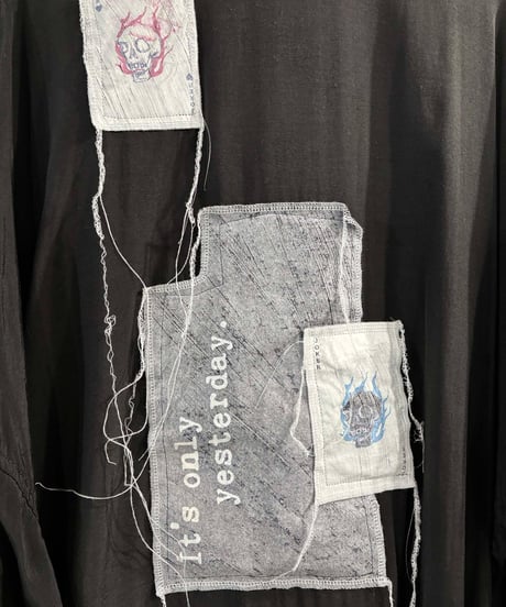 2019SS yohji yamamoto pour homme パッチワークロングブラウス（HH-B59-294）