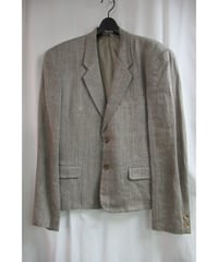 80's COMME des GARCONS HOMME PLUS vintage ベージュ 麻 ストライプジャケット XJ-09009S