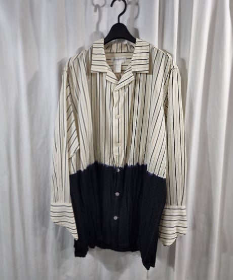 1993aw yohji yamamoto femme 脱色切替えデザインブラウス (FP-B01)