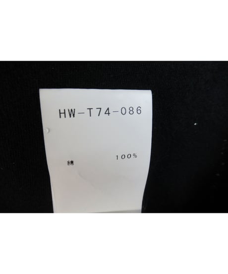 18ss yohji yamamoto pour homme 黒 襟デザインカットソー HW-T74-086