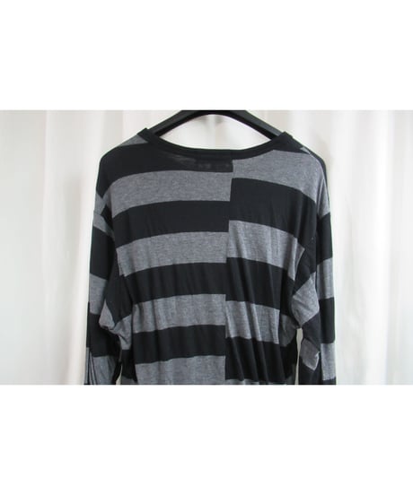 08ss yohji yamamoto pour homme ボーダー切り替えデザインカットソー HM-T35-085