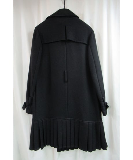 yohji yamamoto +noir 裾プリーツデザインハーフコート NP-C02-106