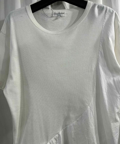 2007SS yohji yamamoto pour homme 切替半袖Tシャツ（HT-T21-844）