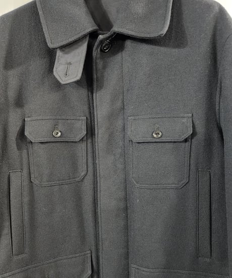 12AW yohji yamamoto pour homme 黒ミリタリーデザインジャケット （HD-Y01-141)