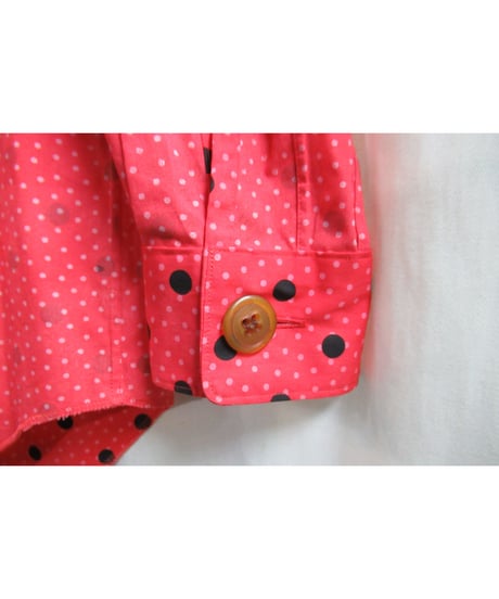 AD2002 COMME des GARCONS HOMME PLUS ドット切替えデザインブラウス PG-B045