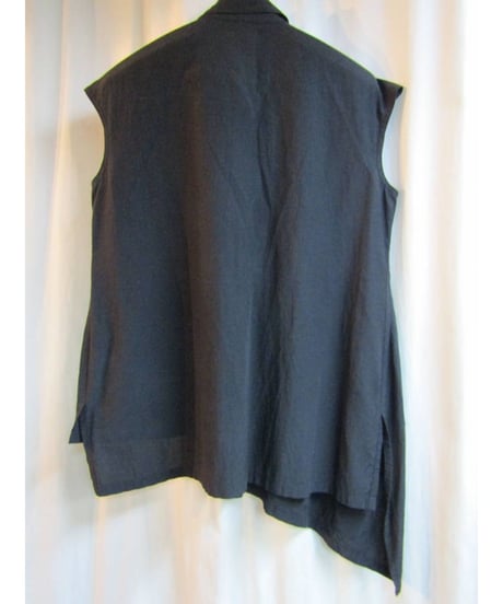 Y's yohji yamamoto ノースリーブフロントデザインアシメトリーブラウス YM-B23-216