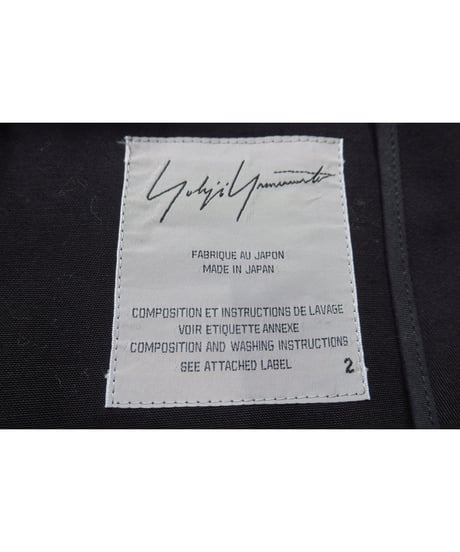 03ss yohji yamamoto femme 切りっぱなし ステッチデザイン コットンジャケット（FQ-J13-045）