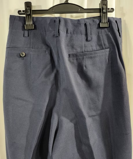 1994ss yohji yamamoto pour homme 紺 2タックテーパードパンツ (HT-P03-199)