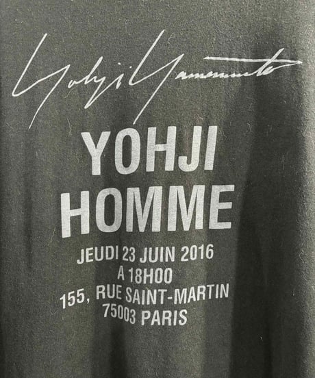 2017SS yohji yamamoto pour homme バックプリントカットソー（HD-T04-078）