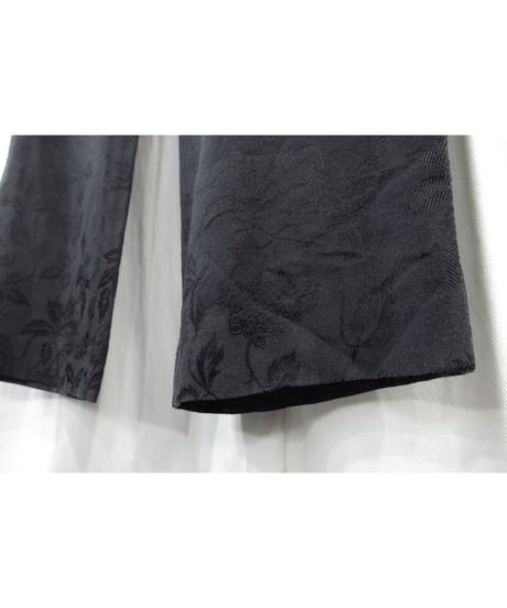 2007SS タグ付き yohji yamamoto +noir シルク ジャガードパンツ（NT-P02-409）