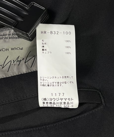 2020AW yohji yamamoto pour homme デザインコート（HR-B32-100）