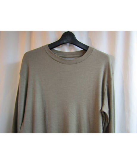 02aw yohji yamamoto pour homme カーキ シンプルニットカットソー HM-T05-933
