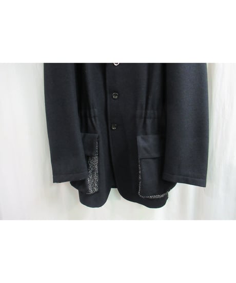レア 04aw yohji yamamoto pour homme ギャングスター ツイード切替カバンロングジャケット HJ-J44-120