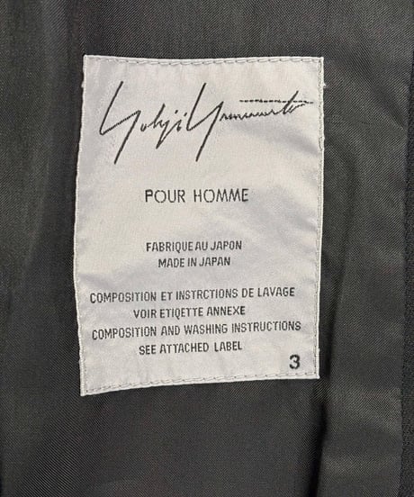 2004AW yohji yamamoto pour homme ジッパーデザインジャケット（HJ-J37-100）