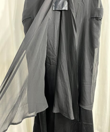 2004SS yohji yamamot +NOIR シルクロングスカート（NZ-S16-814）