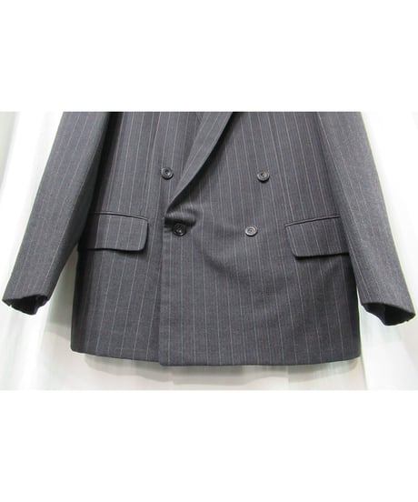 90's yohji yamamoto COSTUME D'HOMME グレー ダブル 変わりボタンセットアップ（HV-X04-190）