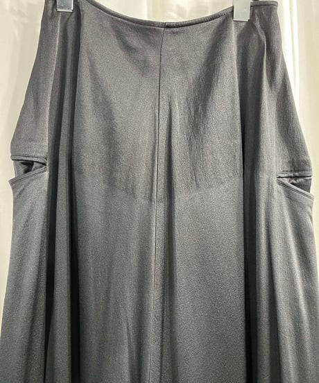 2015SS yohji yamamoto +NOIR シルクロングスカート（NU-S13-423）