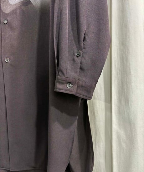 2020SS yohji yamamoto pour homme 内田すずめ プリント ロングブラウス（HN-B30-511）