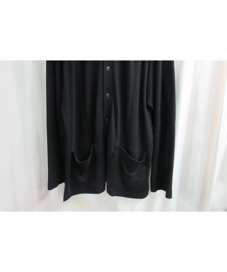 17aw yohji yamamoto pour homme 黒 スタンドカラー チャイナ風デザイン前開きカットソー