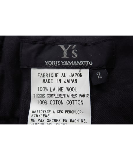 Y’s yohji yamamoto 切替えデザイン ワイドサロペットパンツ（YJ-T78-193）