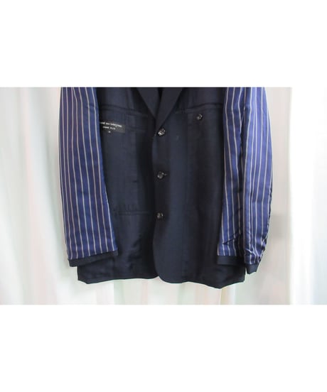 AD1990 COMME des GARCONS HOMME PLUS 袖ストライプ ロゴ入り リバーシブルセットアップ PJ-05025S