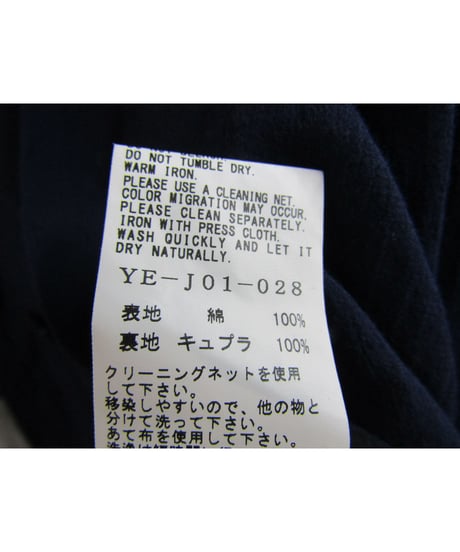Y's yohji yamamoto 素材切り替えロングジャケット YE-J01-028