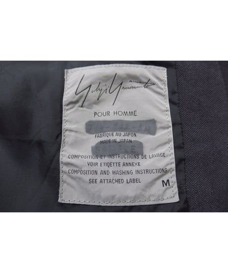 SAMPLE 90’s yohji yamamoto pour homme vintage 紺 ピークドラペルデザインジャケット（HJ-19）