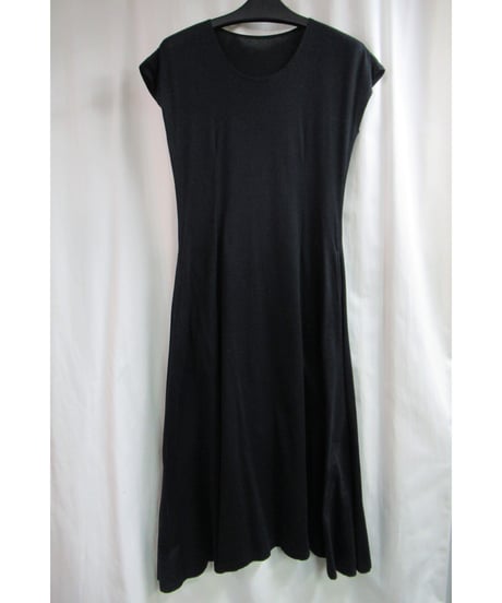 90's Y's yohji yamamoto vintage 黒 シンプル カットソーロングワンピース  YG-T53-015