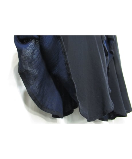 Y’s yohji yamamoto 裏地カラー切替え デザインフレアスカート（YO-S08-210）