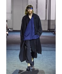 17ss yohji yamamoto pour homme 素材 カラー切替え デザインブラウス（HD-B19-804）