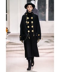2019AW Yohji Yamamoto pour HOMME 黒 金釦 メルトン ゴシック コート HC-C17-103