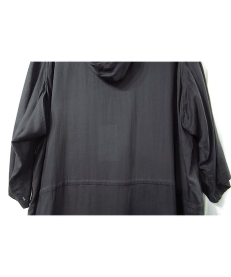 yohji yamamoto +noir フード付き ラグランスリーブデザイン ロングワンピース（ND-D08-213）