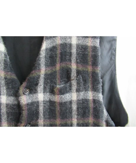 AD1994 COMME des GARCONS HOMME PLUS 縮絨 タータンチェックベスト PV-040020