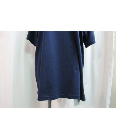 camphor tree 紺 襟カッティングデザインTシャツ
