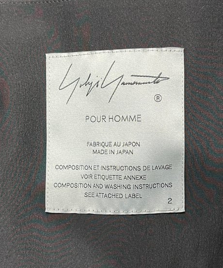 2022SS yohji yamamoto pour homme ダリア柄シルクロングジャケット（HG-J19-409）