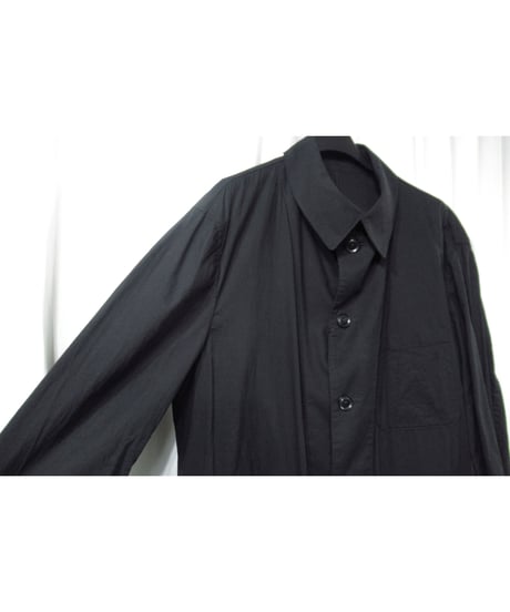 16ss yohji yamamoto pour homme ポケットデザイン コットン ステンカラーロングジャケット（HO-J35-017）