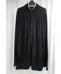 17aw yohji yamamoto pour homme 黒 スタンドカラー チャイナ風デザイン前開きカットソー