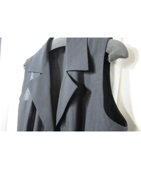 03ss yohji yamamoto femme ノースリーブ ボタンレスデザインジャケット（FQ-J35-118）