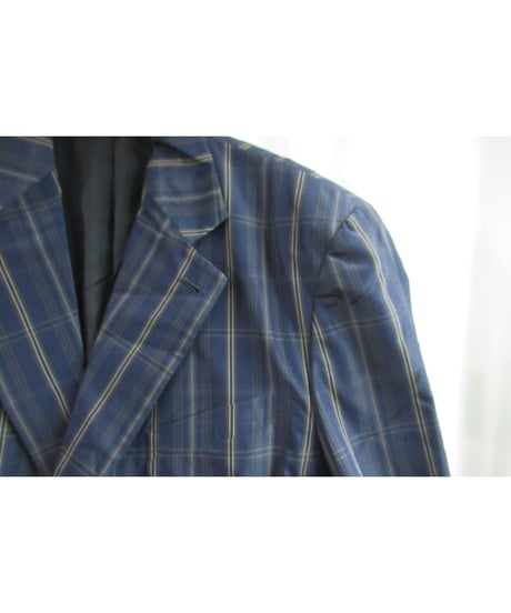 1980年代 初期 COMME des GARCONS HOMME PLUS 紺 チェックジャケット PJ-11019M