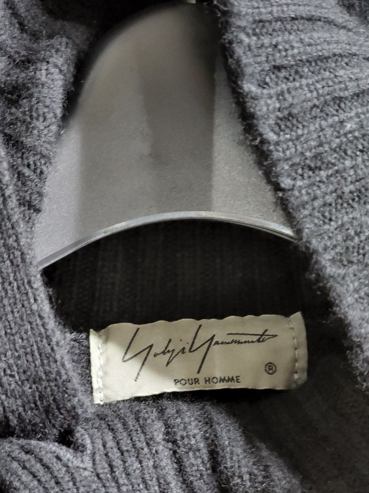 18aw yohji yamamoto pour homme 黒 サイドスリットロングニット 18aw yohji yamamoto pour homme 黒 サイドスリットロングニット