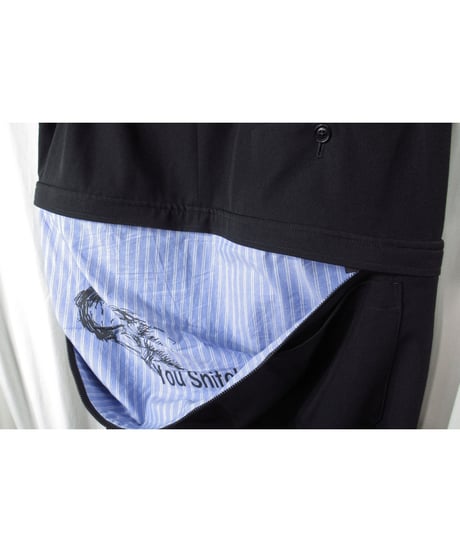 17aw yohji yamamoto pour homme デザインテーパードパンツ（HK-P42-100）