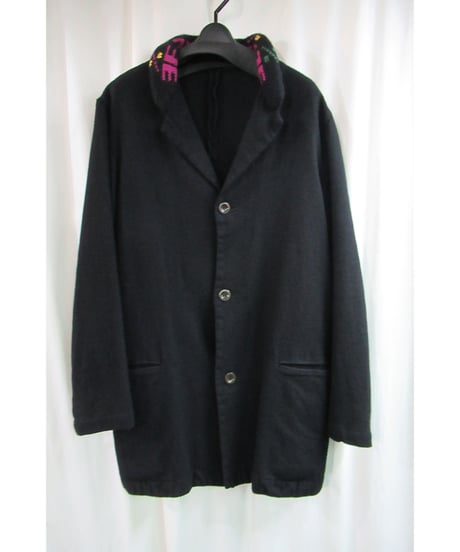 美品 00aw yohji yamamoto pour homme 縮絨 襟ニットデザインジャケット HT-J10-150 ③